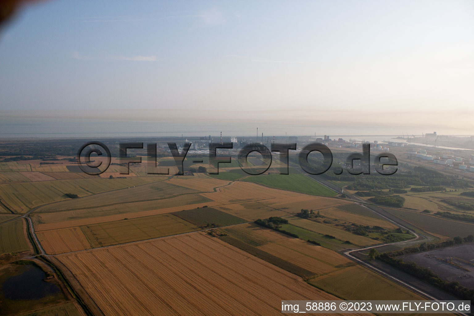 Luftaufnahme von Loon-Plage im Bundesland Nord, Frankreich
