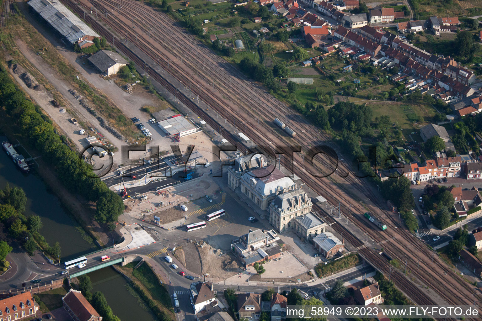 Luftaufnahme von Saint-Omer im Bundesland Pas-de-Calais, Frankreich
