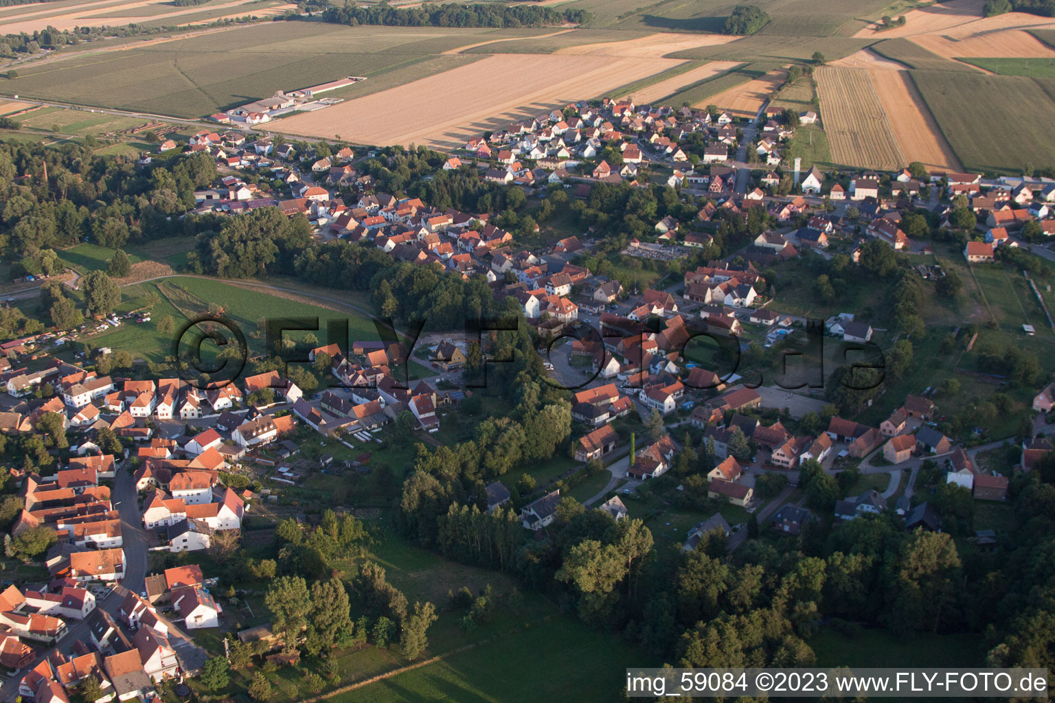 Scheibenhardt im Bundesland Rheinland-Pfalz, Deutschland aus der Luft