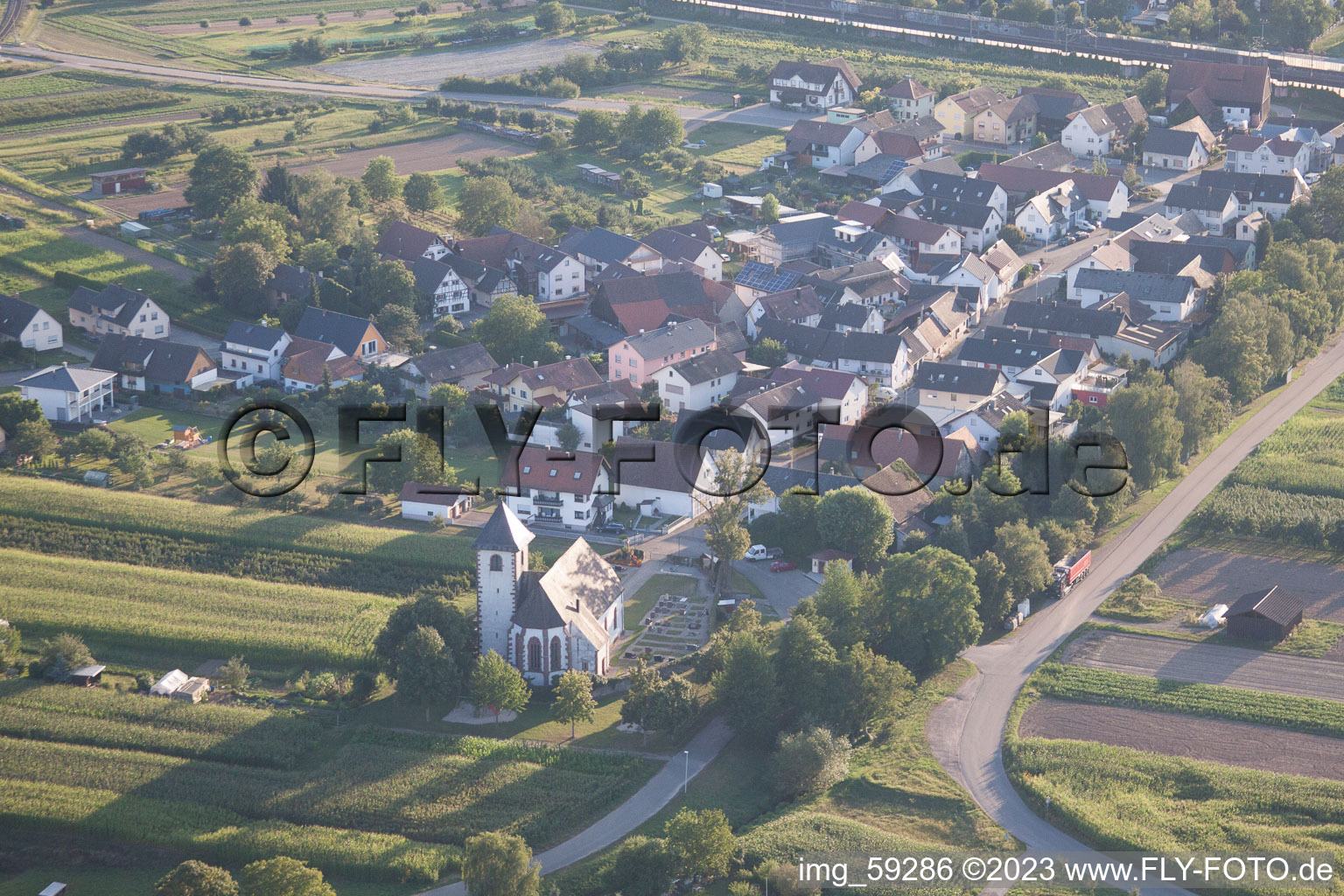 Luftaufnahme von Ortsteil Urloffen in Appenweier im Bundesland Baden-Württemberg, Deutschland