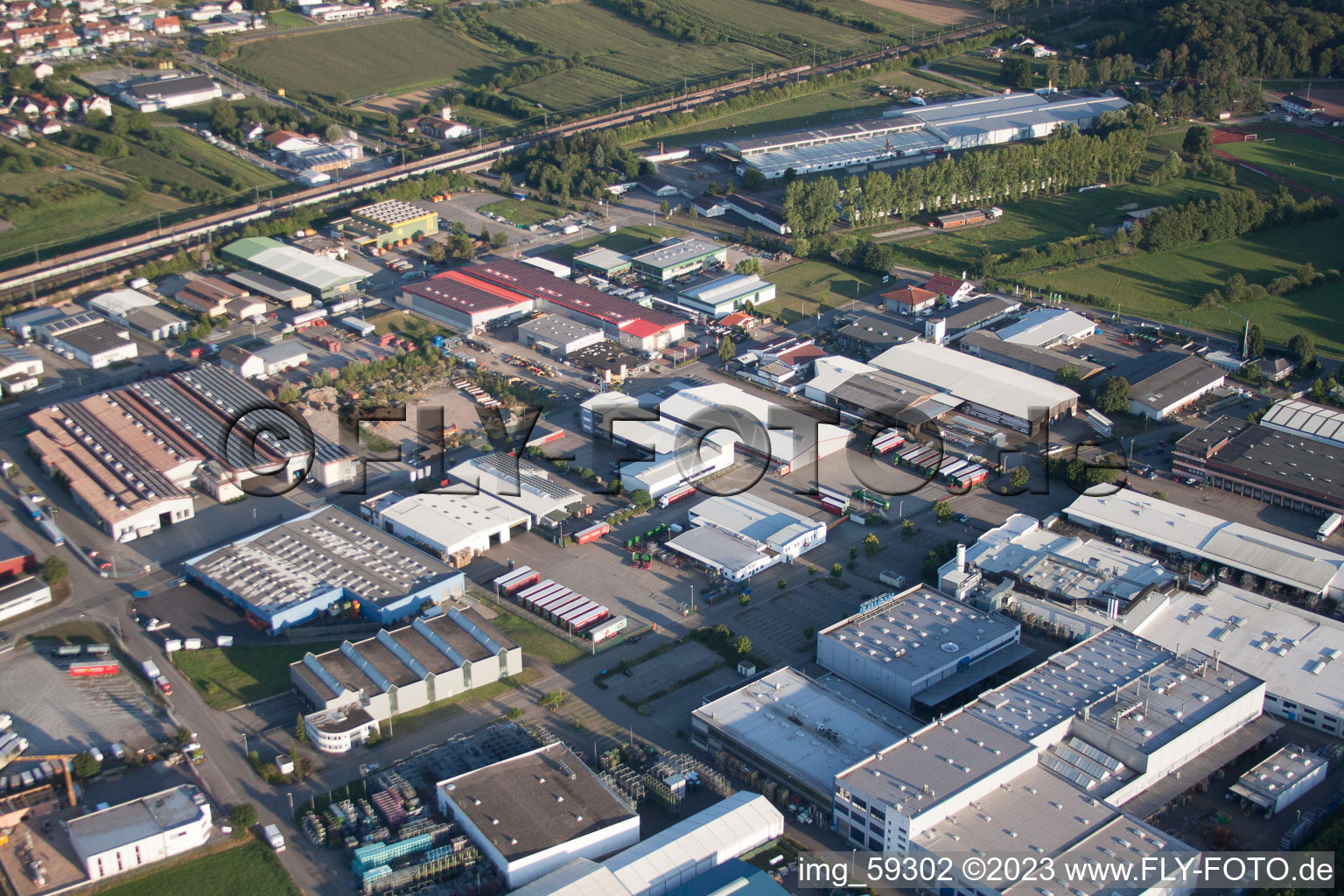 Luftaufnahme von Appenweier, Industriegebiet im Bundesland Baden-Württemberg, Deutschland