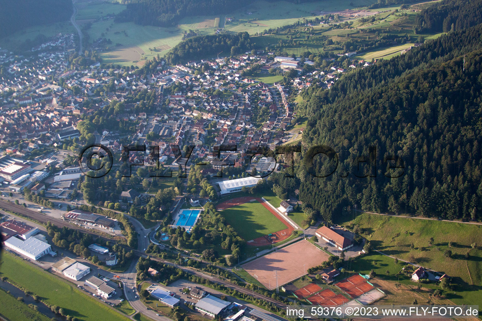 Haslach im Kinzigtal im Bundesland Baden-Württemberg, Deutschland aus der Luft betrachtet