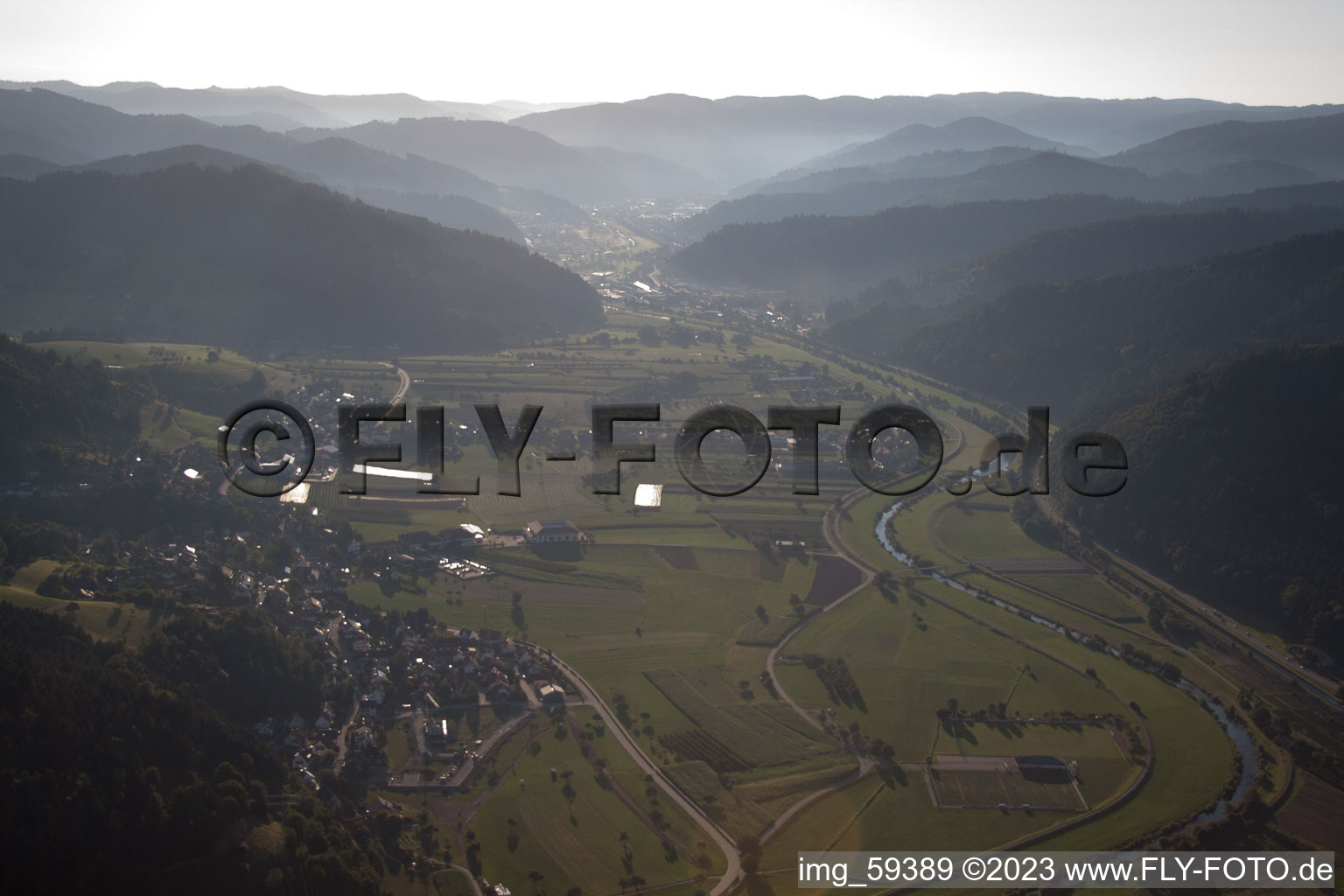 Haslach im Kinzigtal im Bundesland Baden-Württemberg, Deutschland aus der Drohnenperspektive