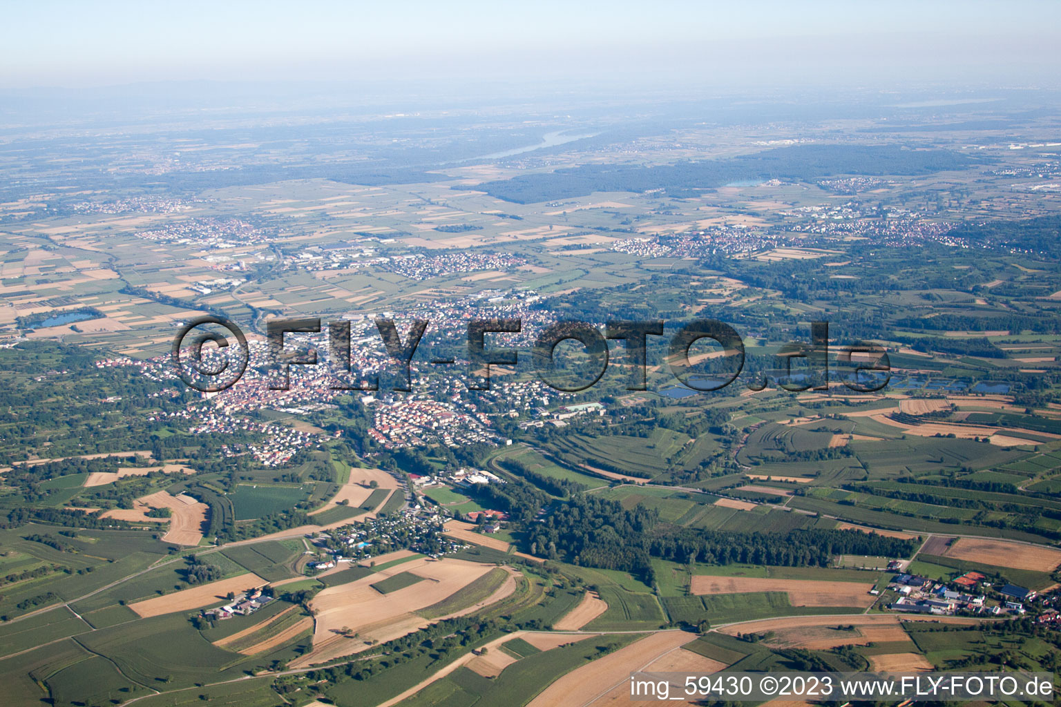 Luftbild von Ettenheim im Bundesland Baden-Württemberg, Deutschland