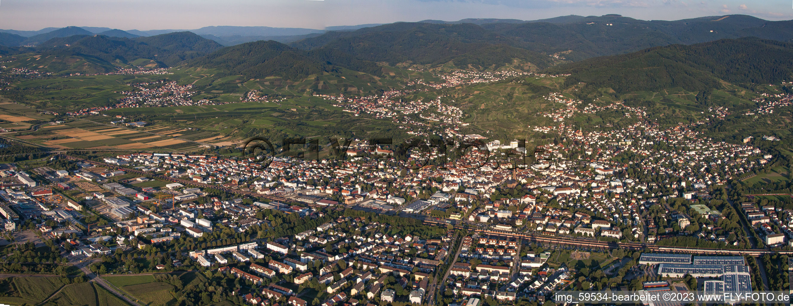 Luftbild von Bühl, von Westen im Bundesland Baden-Württemberg, Deutschland