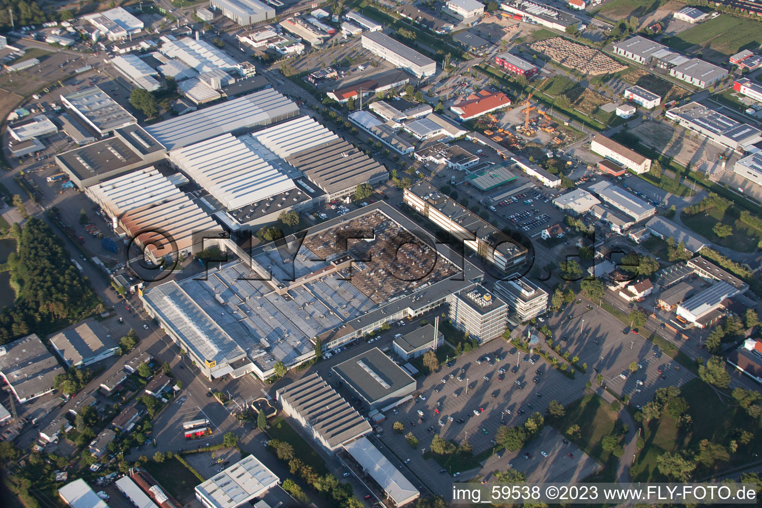 Luftbild von Bühl, Industriegebiet im Bundesland Baden-Württemberg, Deutschland