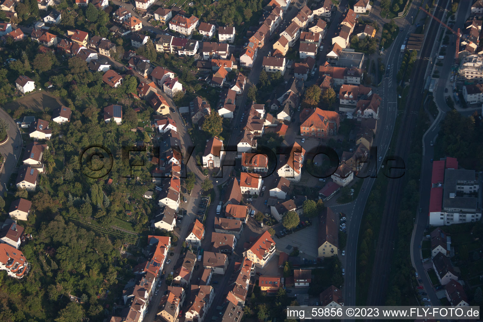 Ispringen im Bundesland Baden-Württemberg, Deutschland aus der Drohnenperspektive