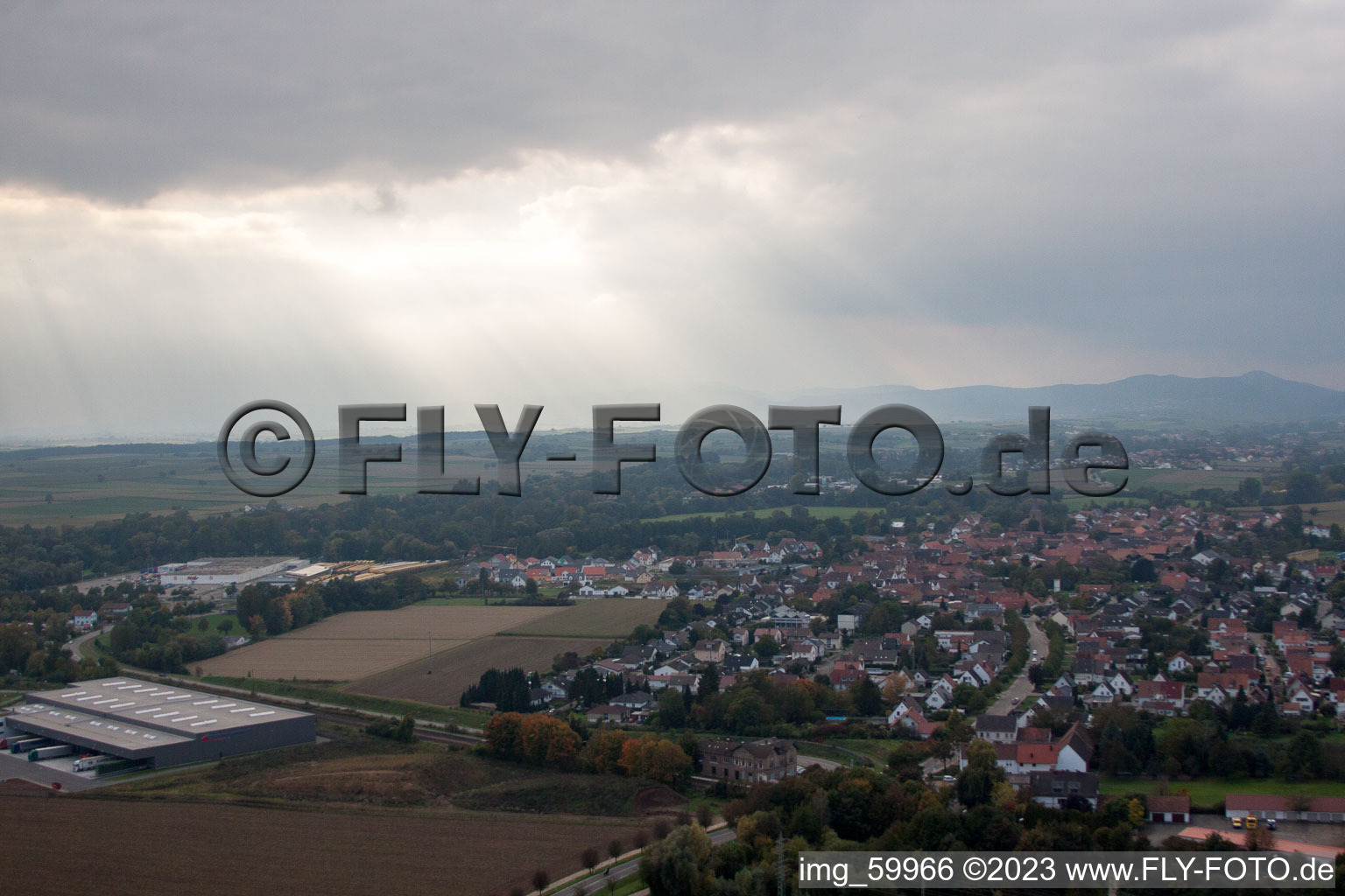 Rohrbach im Bundesland Rheinland-Pfalz, Deutschland aus der Vogelperspektive