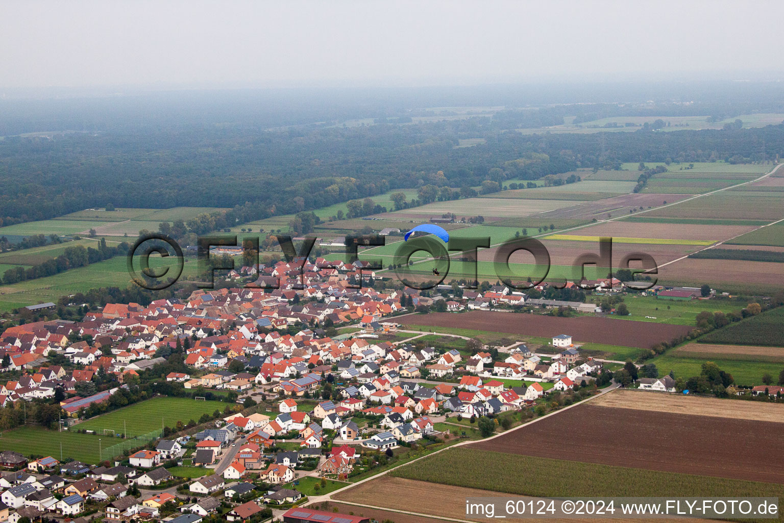 Gommersheim im Bundesland Rheinland-Pfalz, Deutschland aus der Luft betrachtet