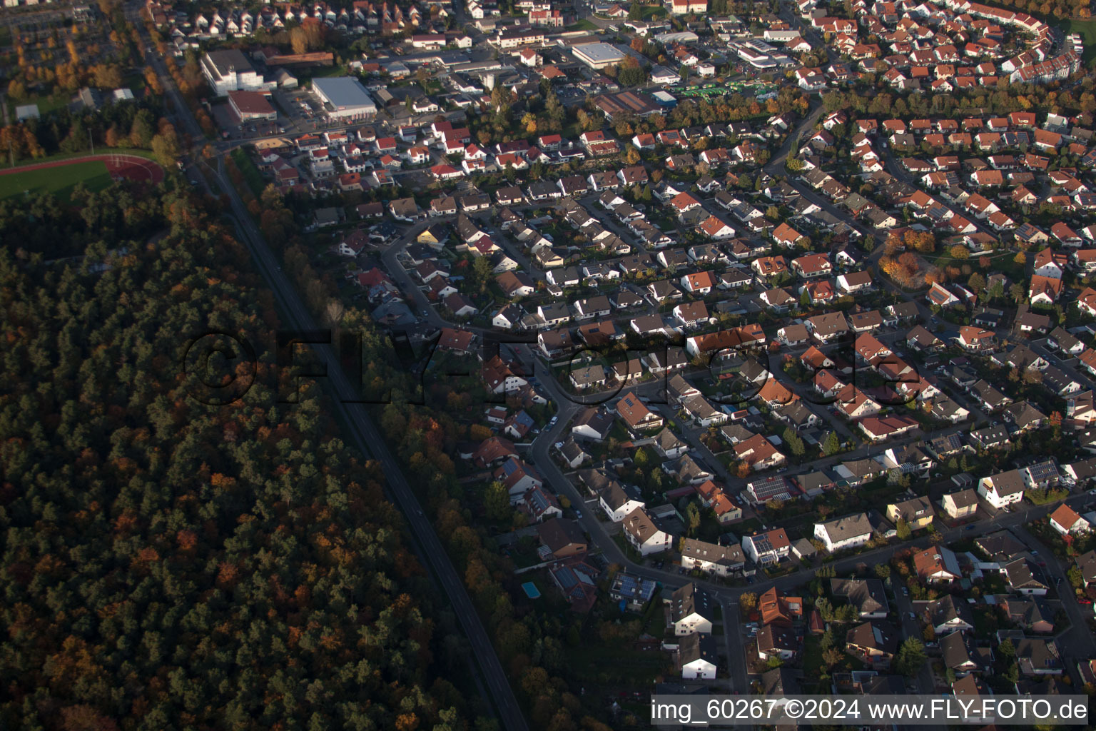 Rülzheim im Bundesland Rheinland-Pfalz, Deutschland von einer Drohne aus