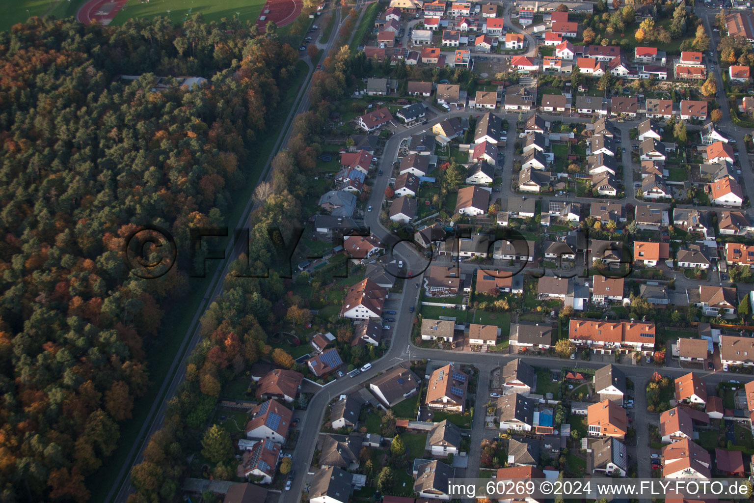 Luftbild von Rülzheim im Bundesland Rheinland-Pfalz, Deutschland