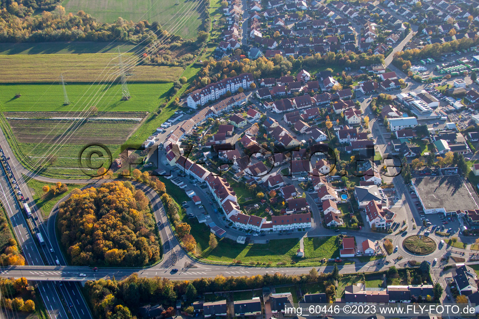 Luftaufnahme von Rülzheim-S im Bundesland Rheinland-Pfalz, Deutschland