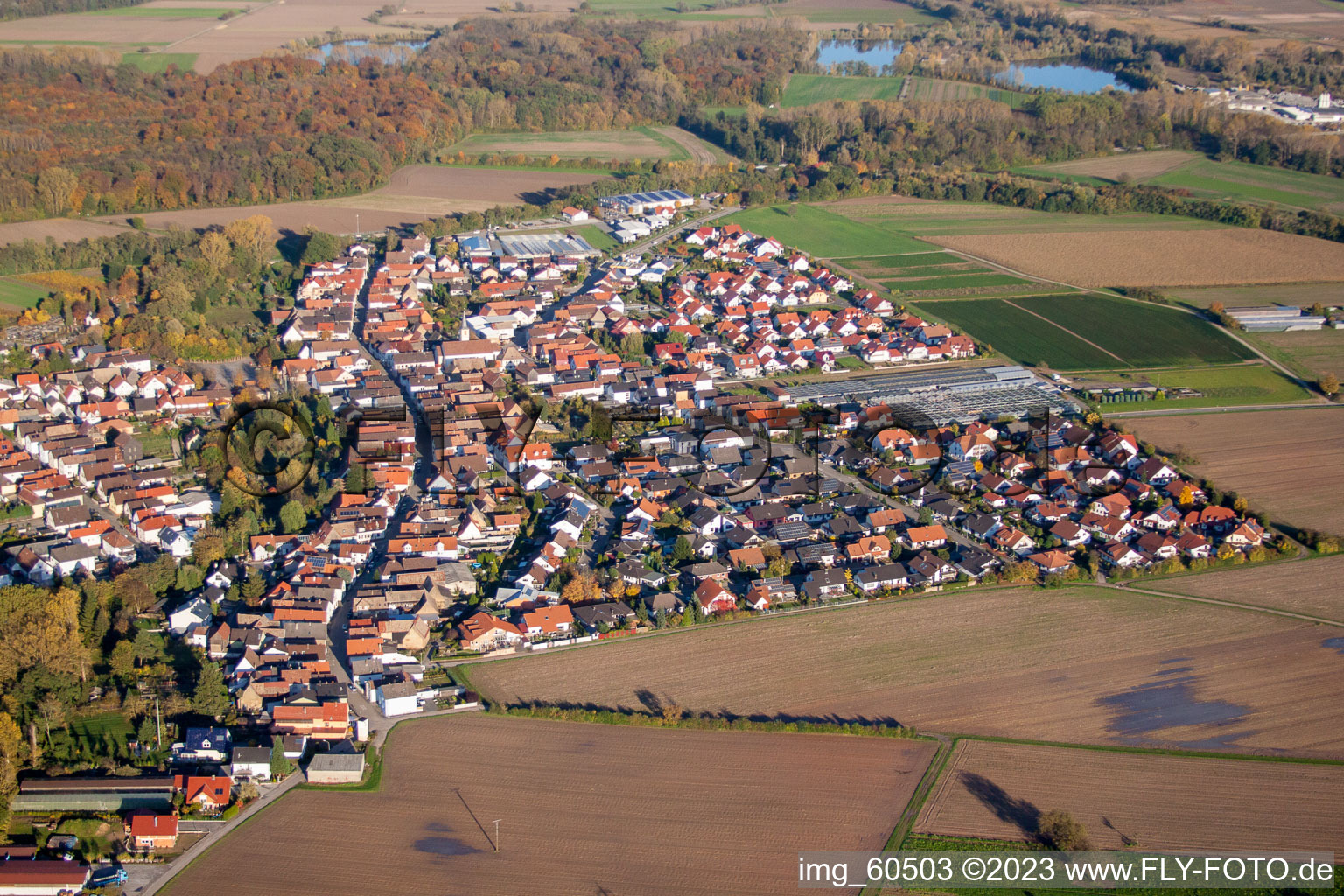 Drohnenbild von Kuhardt im Bundesland Rheinland-Pfalz, Deutschland