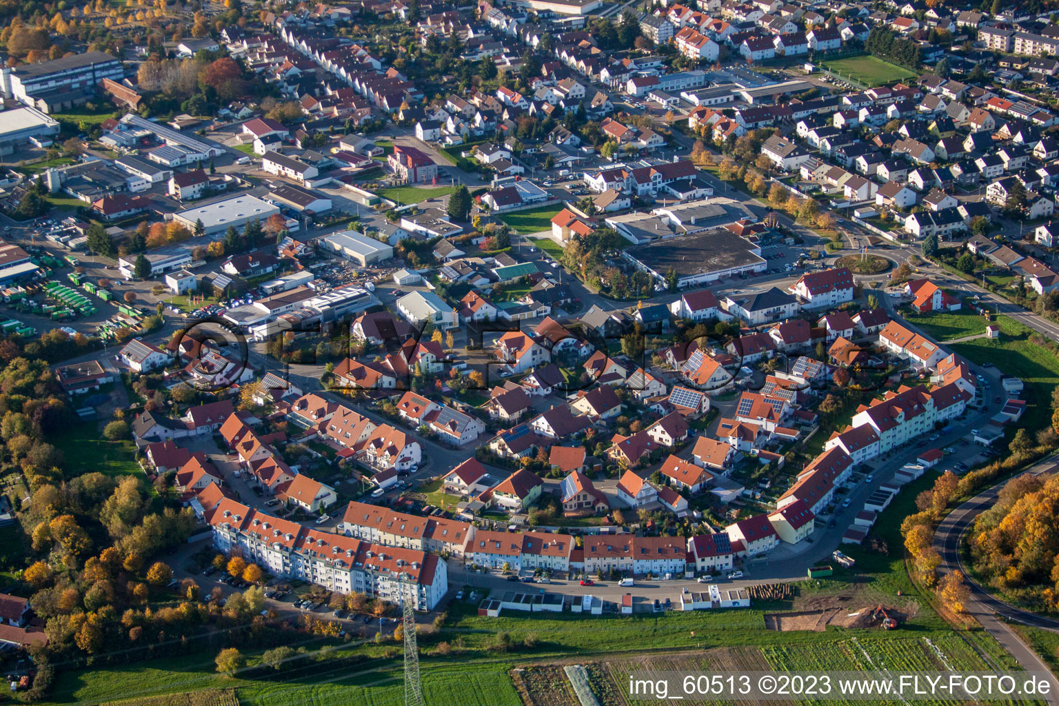 Luftbild von Rülzheim-S im Bundesland Rheinland-Pfalz, Deutschland