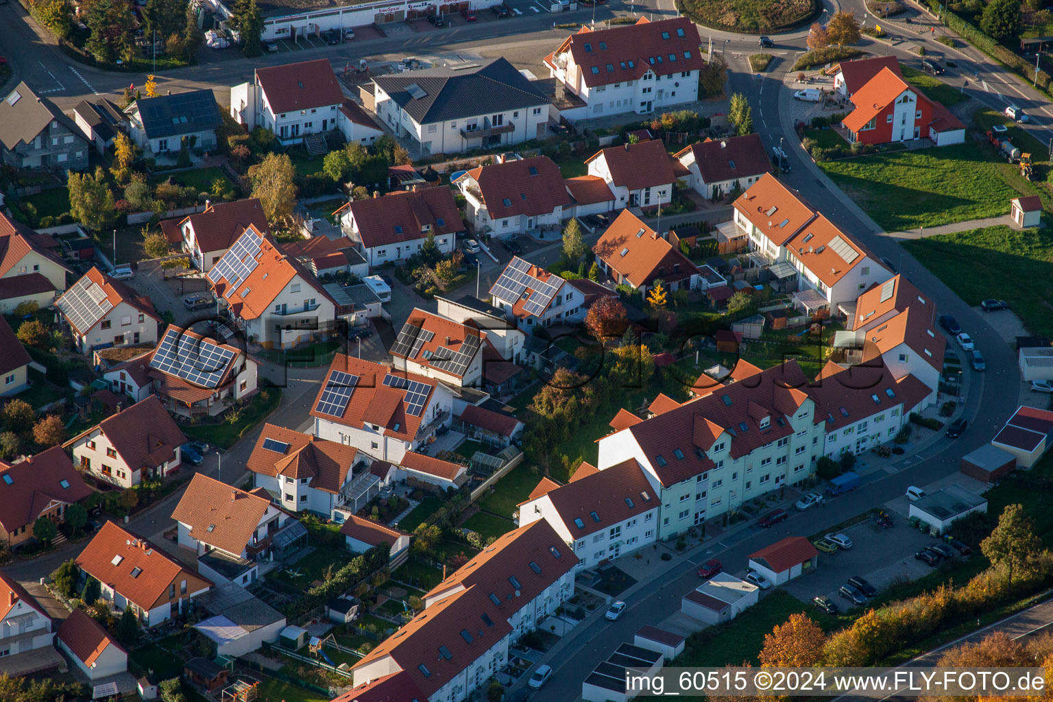 Schrägluftbild von Rülzheim-S im Bundesland Rheinland-Pfalz, Deutschland