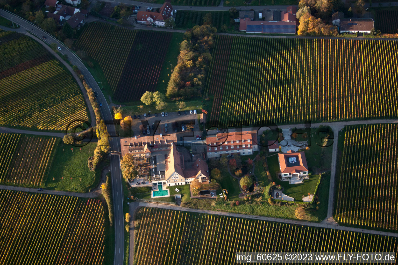Leinsweiler, Leinsweiler Hof im Bundesland Rheinland-Pfalz, Deutschland aus der Drohnenperspektive