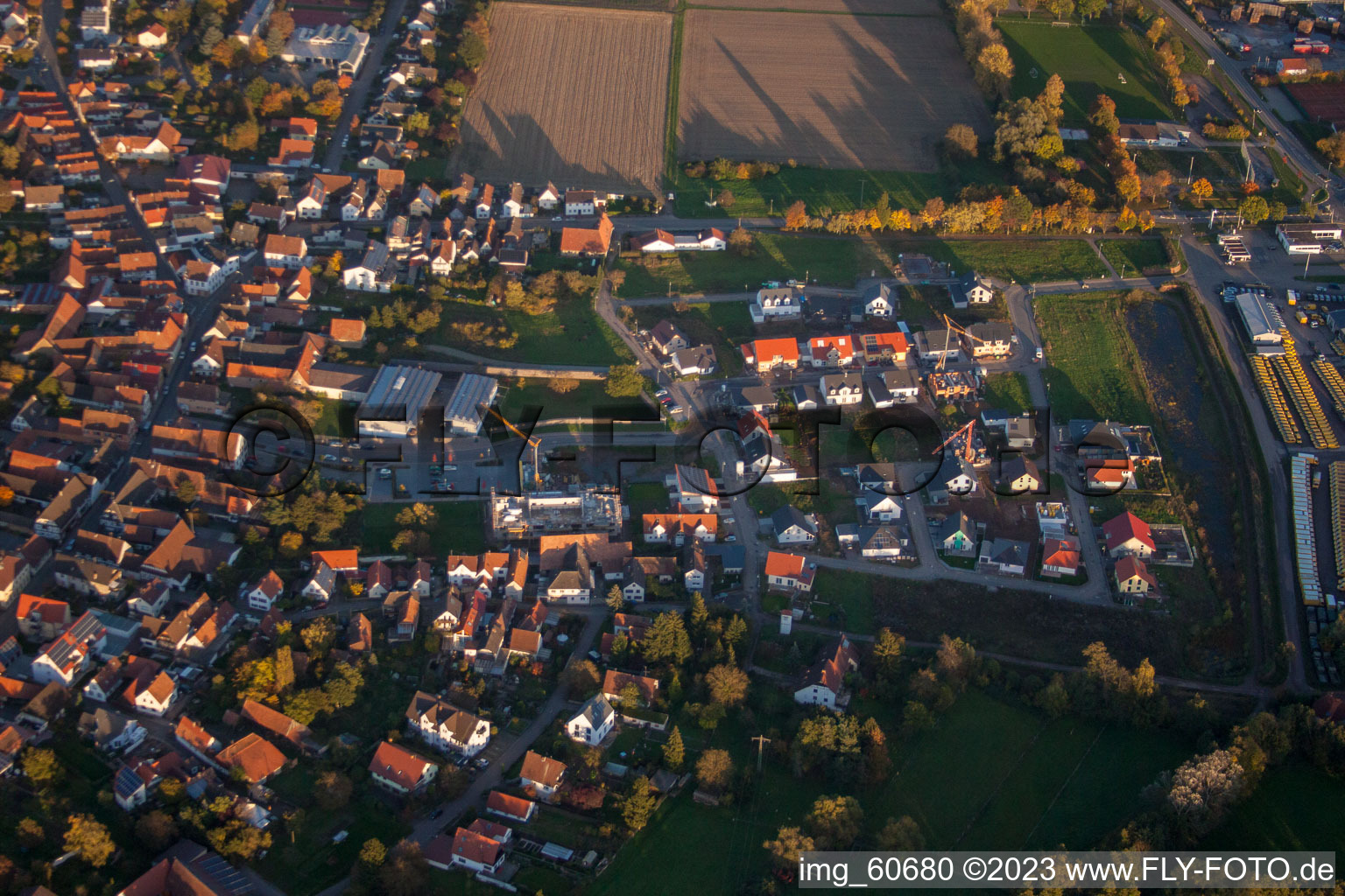 Drohnenaufname von Rohrbach im Bundesland Rheinland-Pfalz, Deutschland