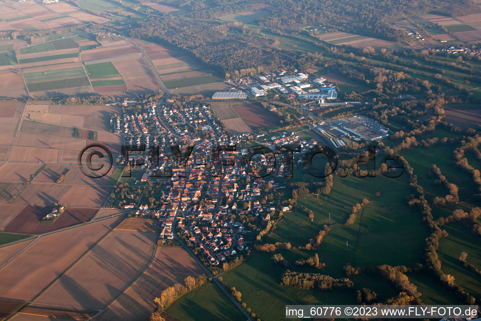 Rohrbach im Bundesland Rheinland-Pfalz, Deutschland von oben
