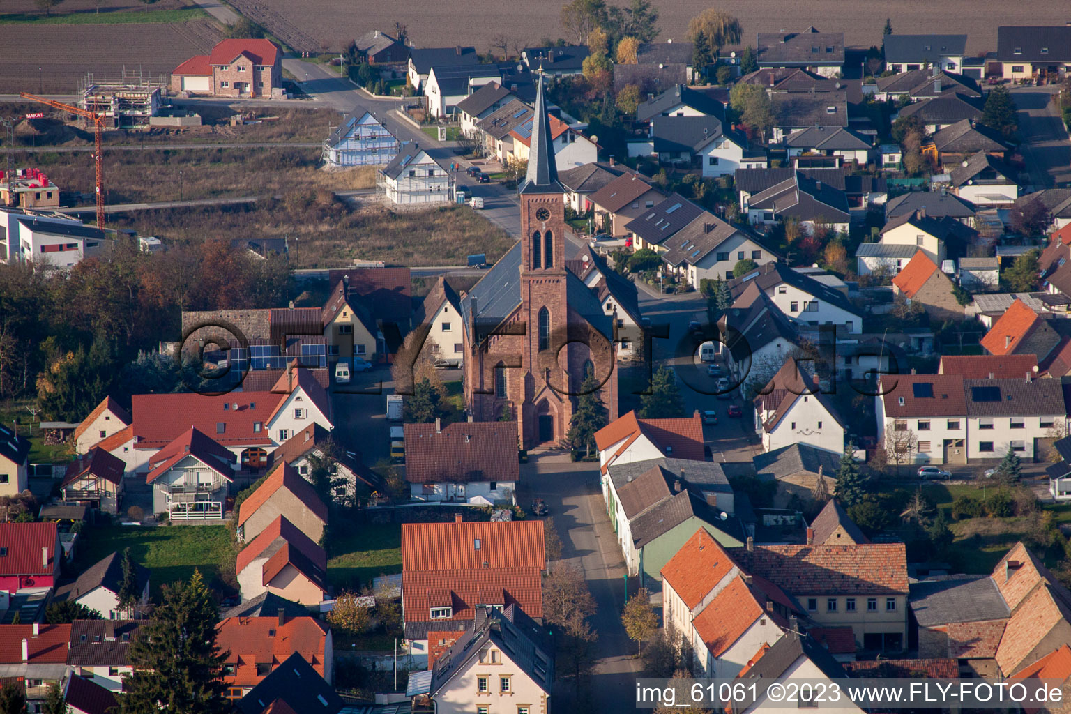 Luftbild von Rußheim im Bundesland Baden-Württemberg, Deutschland