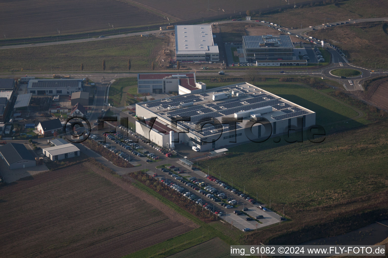 Rülzheim-N, Industriegebiet im Bundesland Rheinland-Pfalz, Deutschland von einer Drohne aus