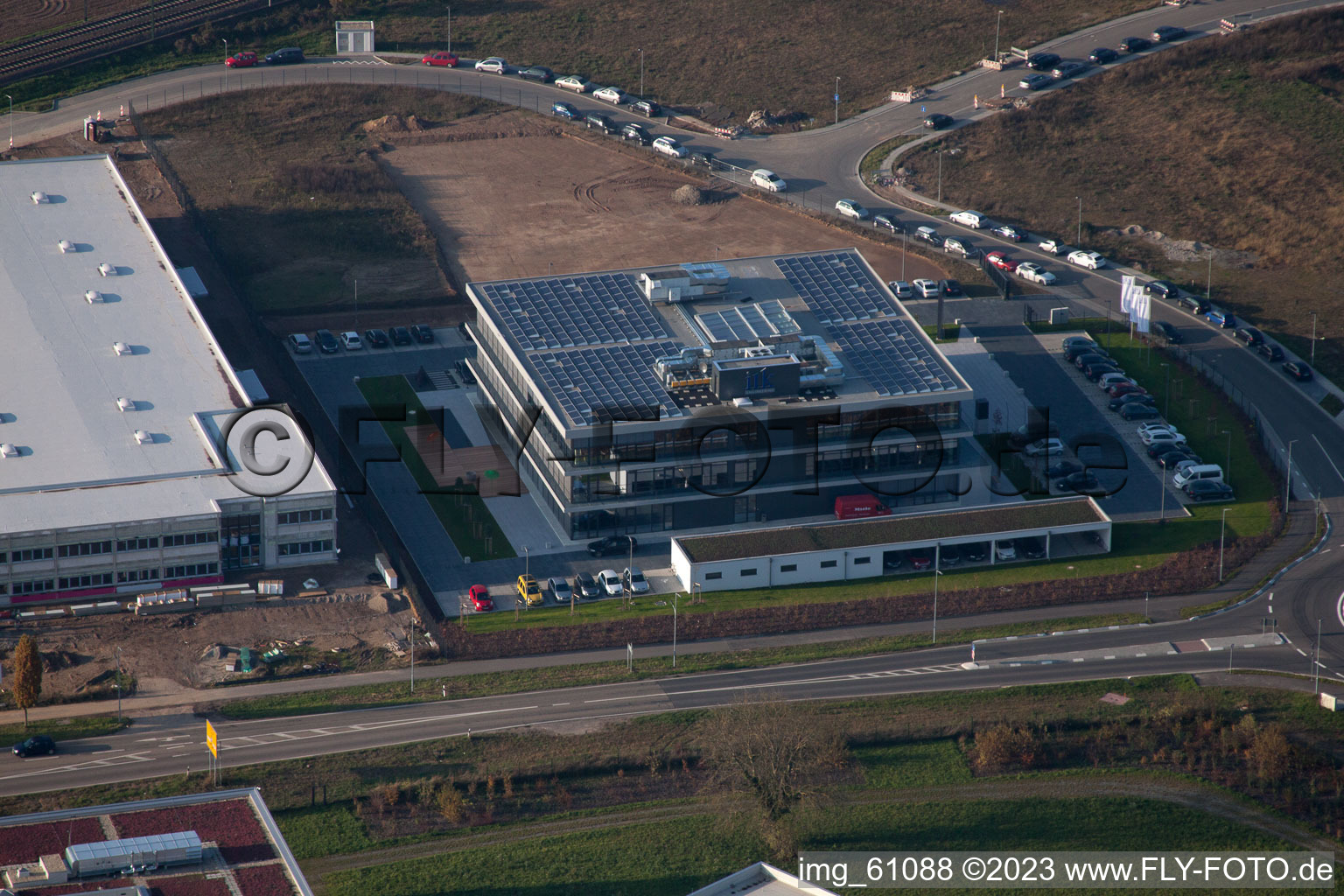 Rülzheim-N, Industriegebiet im Bundesland Rheinland-Pfalz, Deutschland von der Drohne aus gesehen