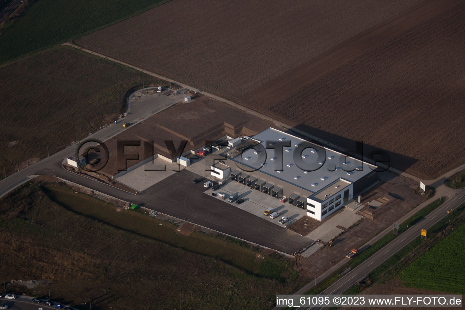 Rülzheim-N, Industriegebiet im Bundesland Rheinland-Pfalz, Deutschland vom Flugzeug aus
