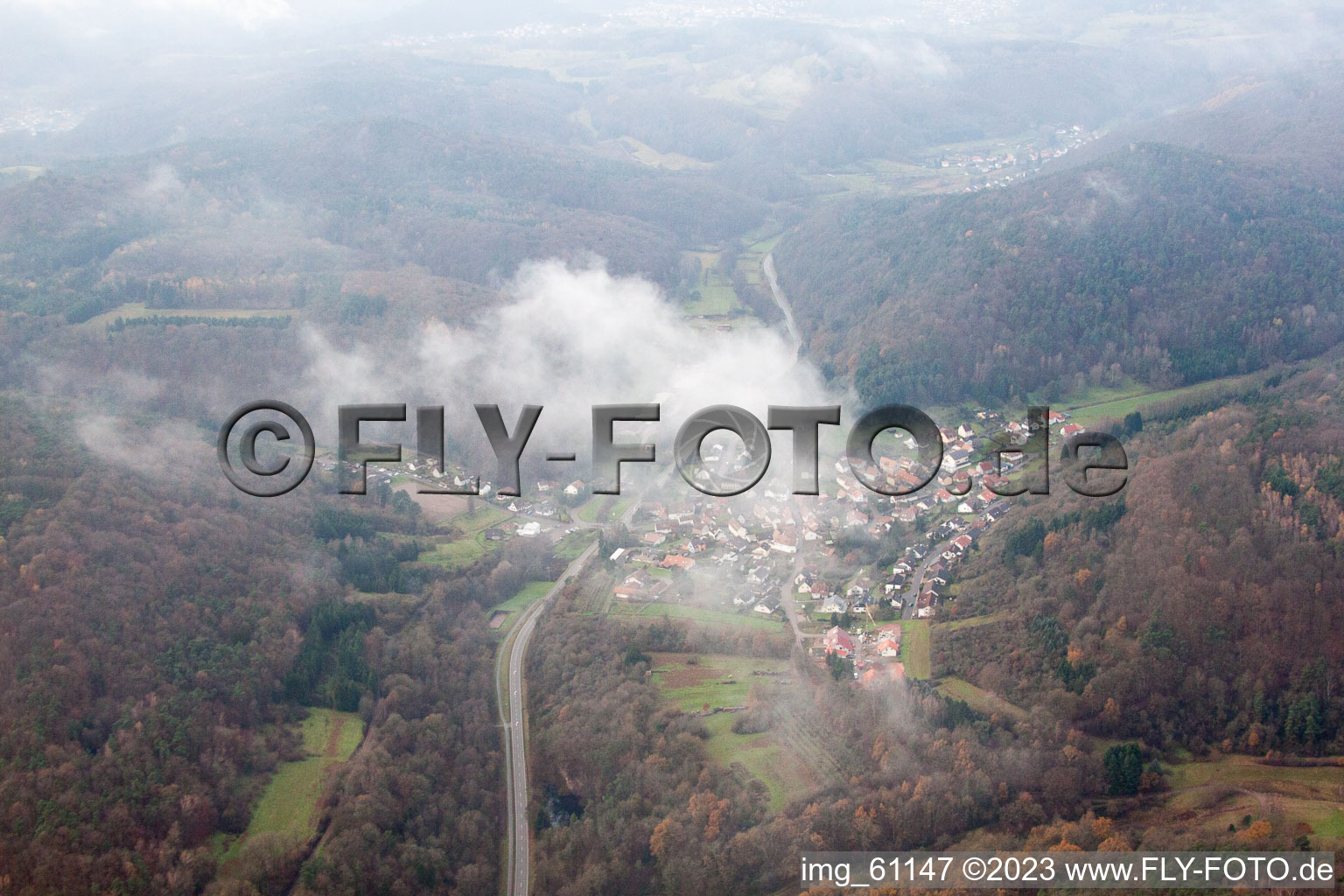 Luftbild von Waldhambach im Bundesland Rheinland-Pfalz, Deutschland
