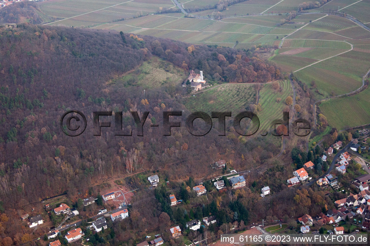 Drohnenbild von Leinsweiler im Bundesland Rheinland-Pfalz, Deutschland