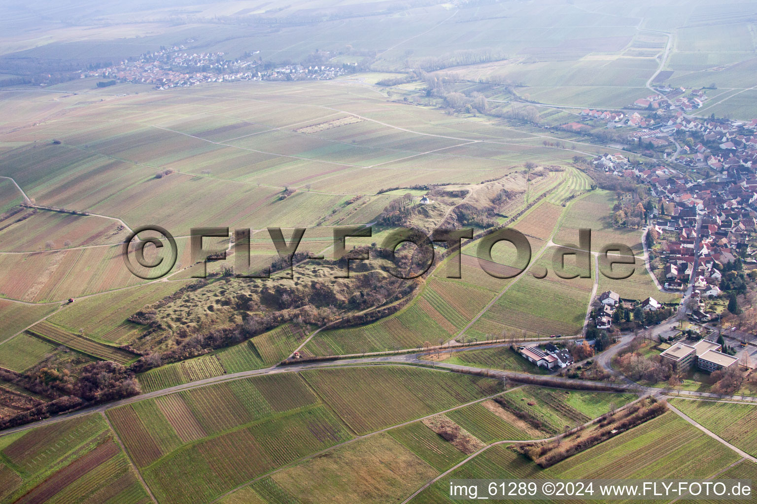 Luftaufnahme von Kleine Kalmit in Ilbesheim bei Landau in der Pfalz im Bundesland Rheinland-Pfalz, Deutschland