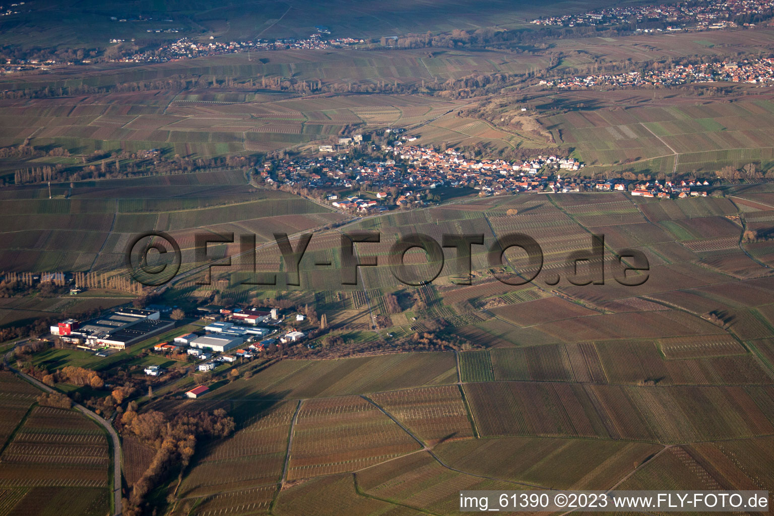 Luftbild von Ilbesheim bei Landau in der Pfalz im Bundesland Rheinland-Pfalz, Deutschland