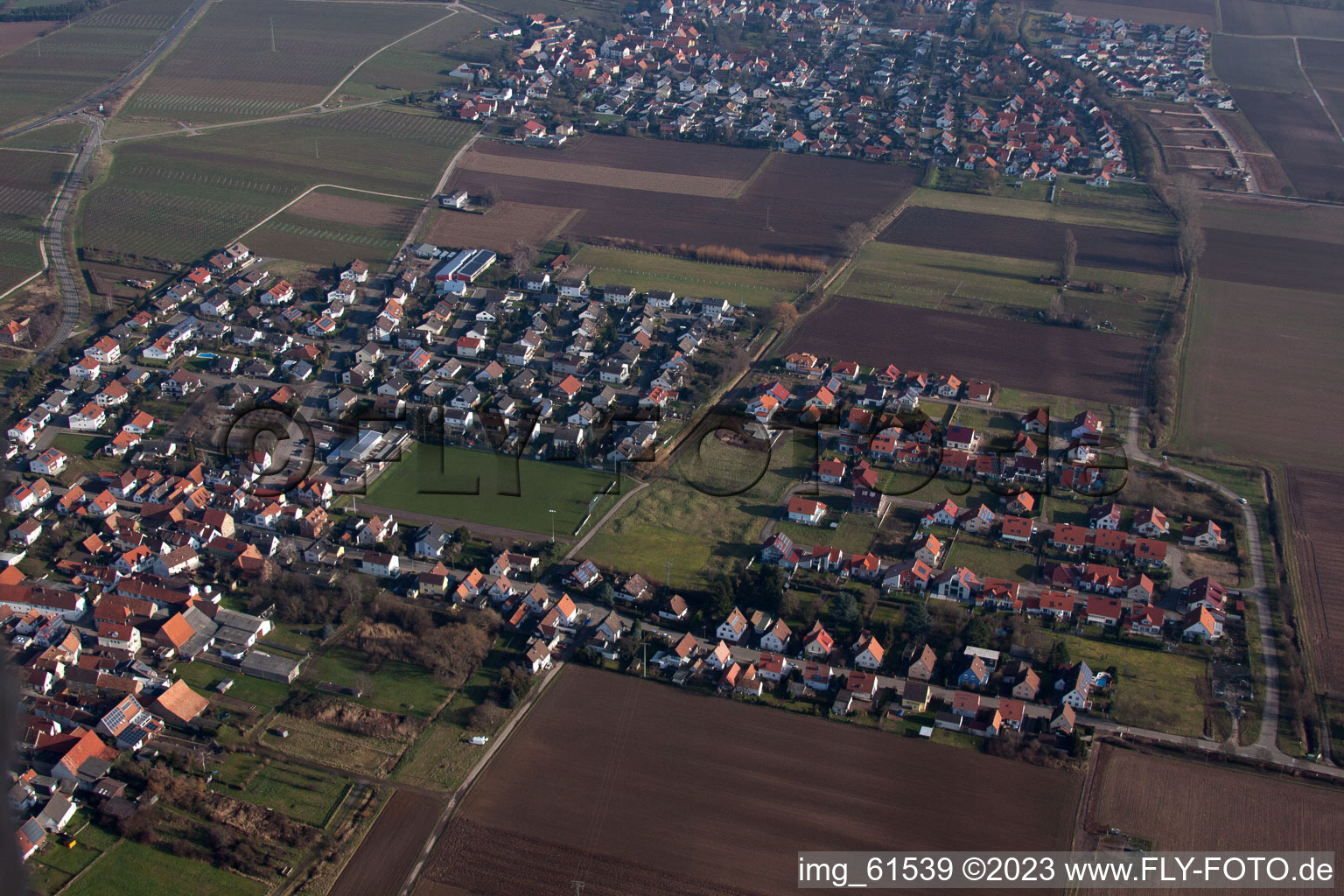 Ortsteil Dammheim in Landau in der Pfalz im Bundesland Rheinland-Pfalz, Deutschland aus der Luft betrachtet