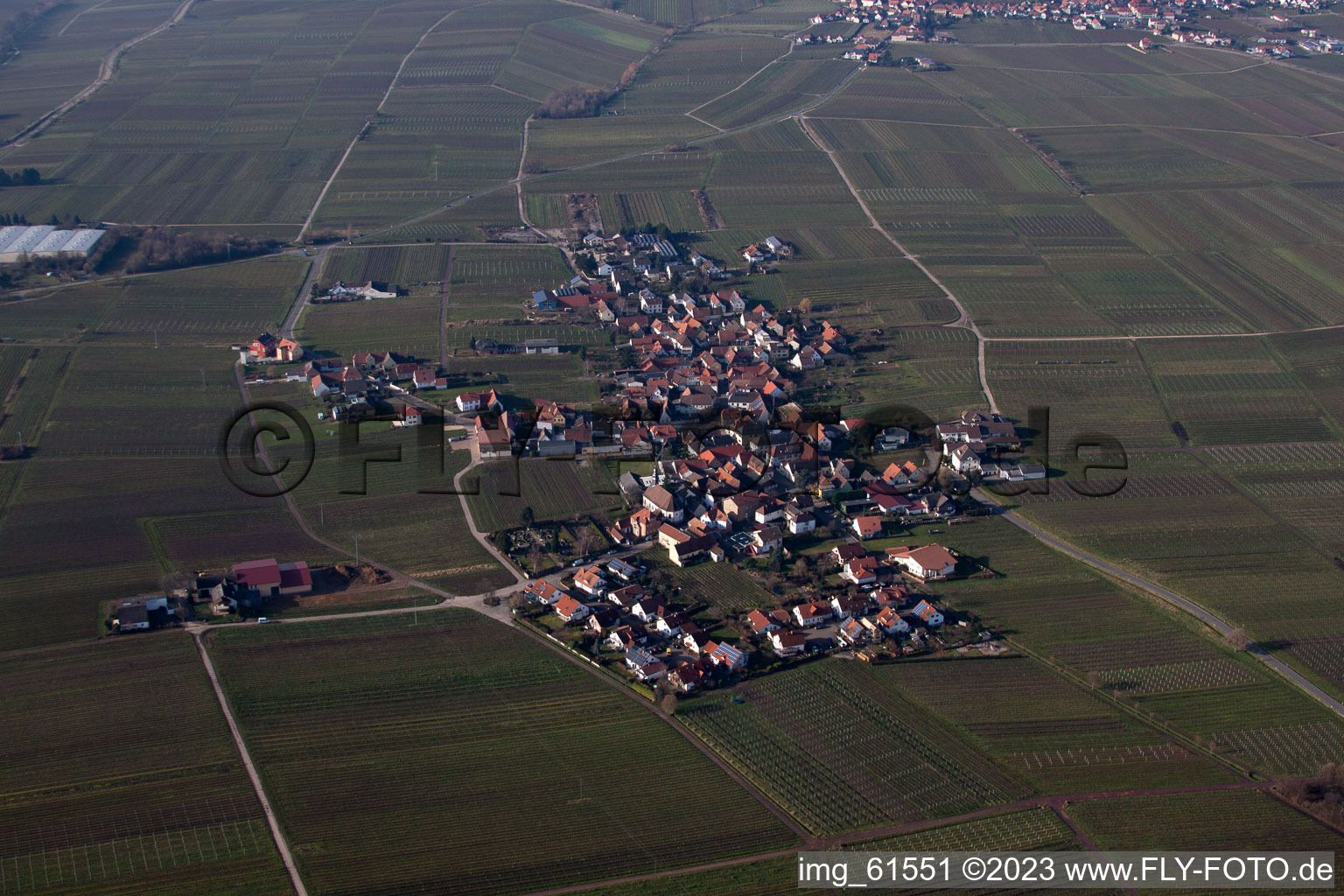 Drohnenbild von Flemlingen im Bundesland Rheinland-Pfalz, Deutschland