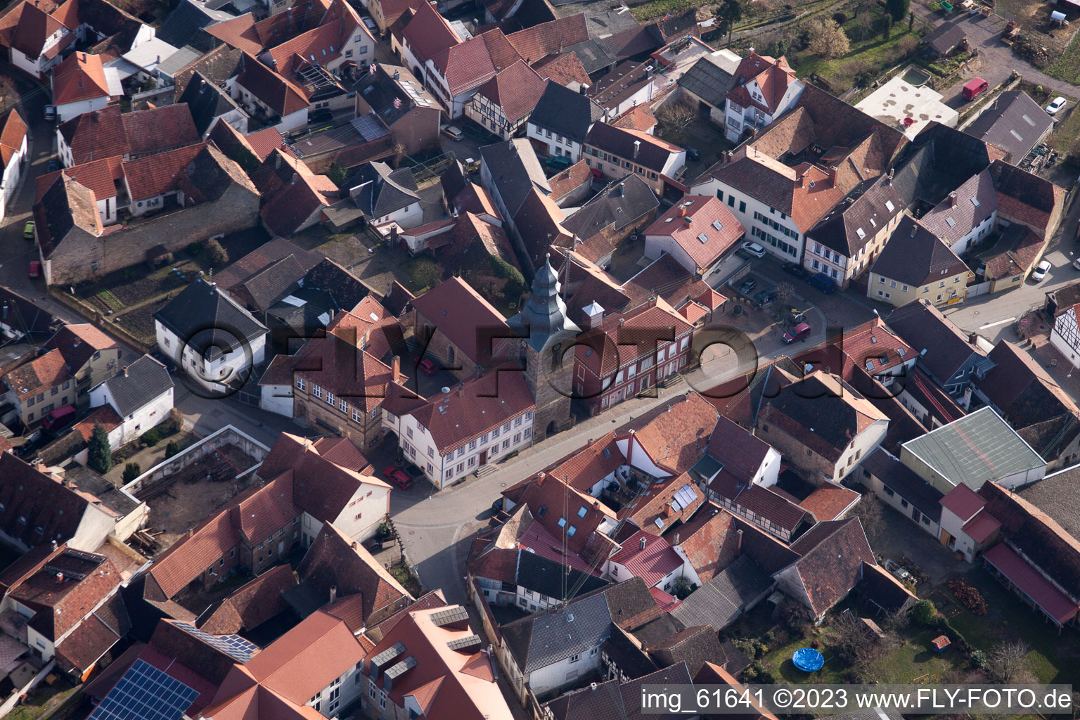 Drohnenbild von Frankweiler im Bundesland Rheinland-Pfalz, Deutschland