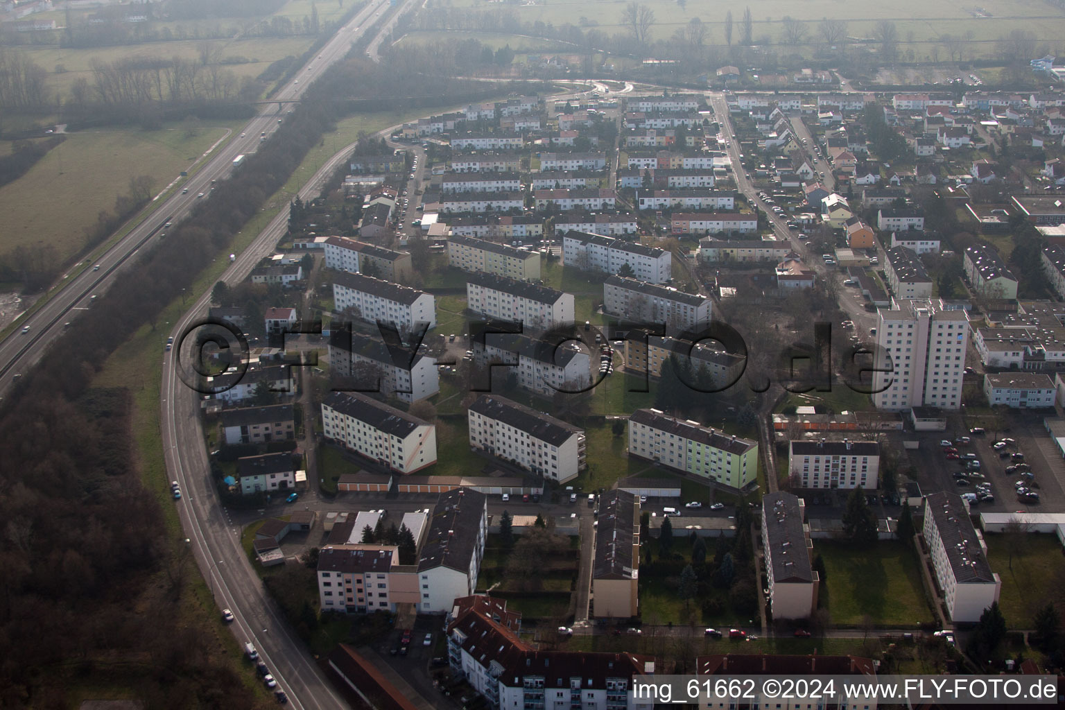 Luftbild von Horstring in Landau in der Pfalz im Bundesland Rheinland-Pfalz, Deutschland