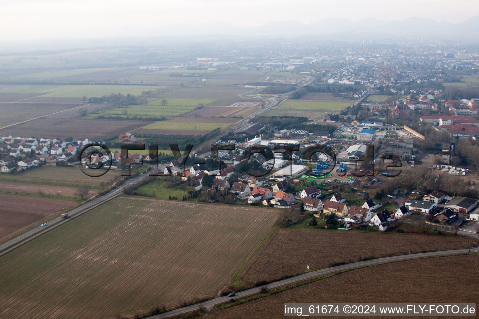 Luftbild von Borheimer Weg in Landau in der Pfalz im Bundesland Rheinland-Pfalz, Deutschland