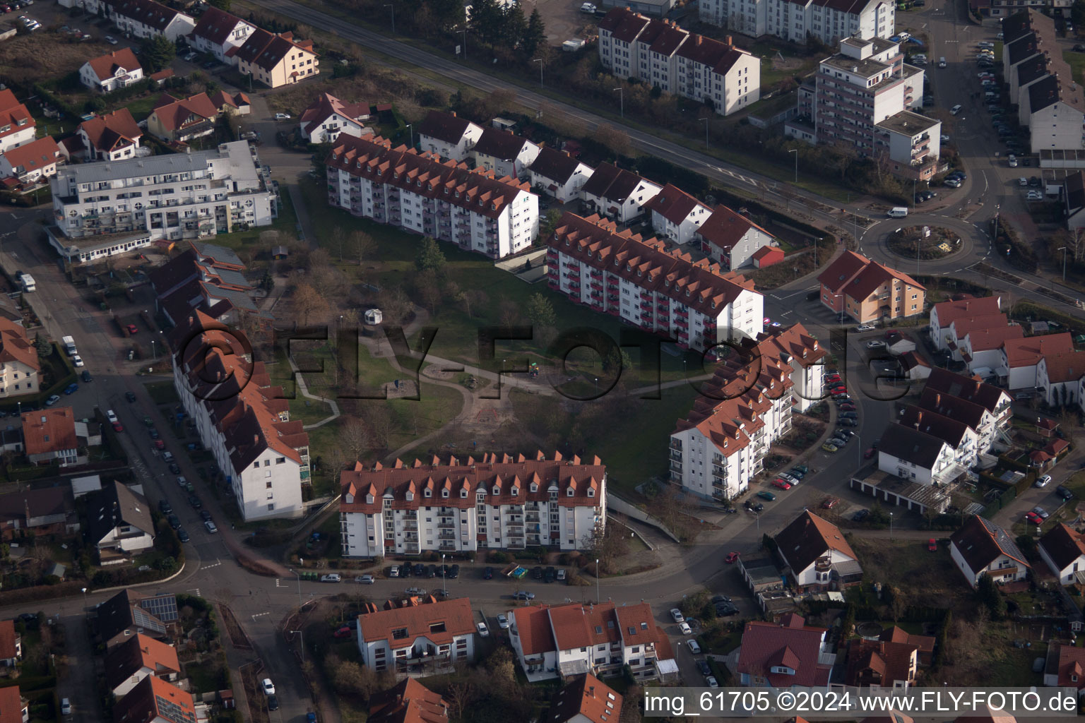 Germersheim, Geschwister-Scholl-Straße im Bundesland Rheinland-Pfalz, Deutschland