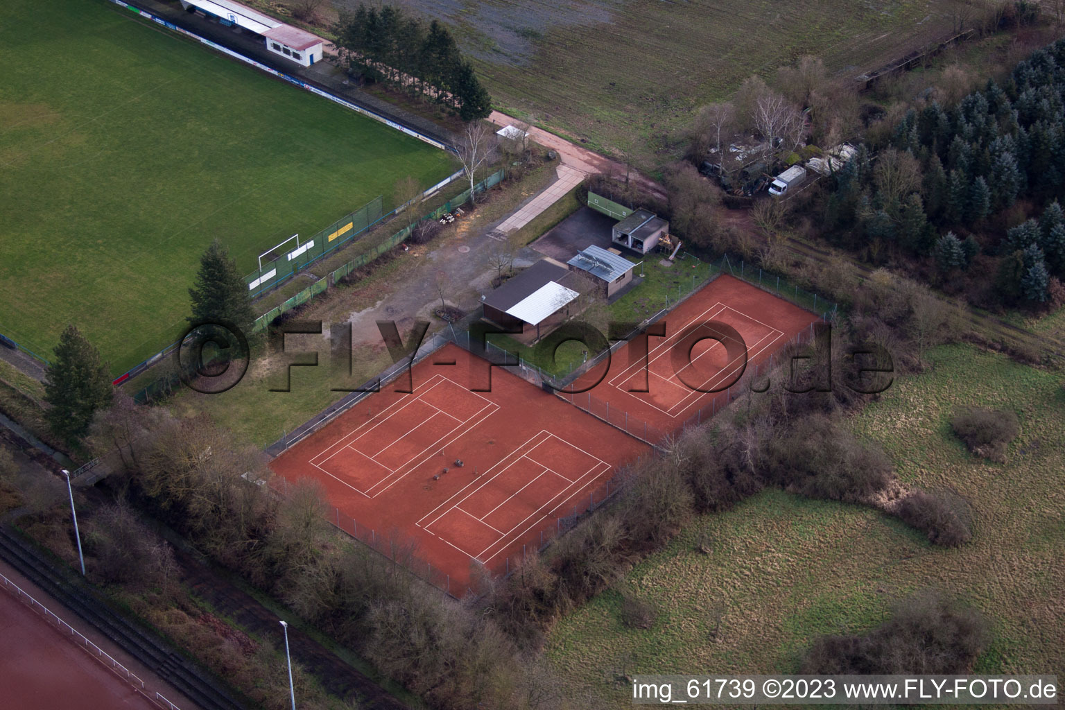 Luftbild von Zeiskam Sportplätze im Bundesland Rheinland-Pfalz, Deutschland