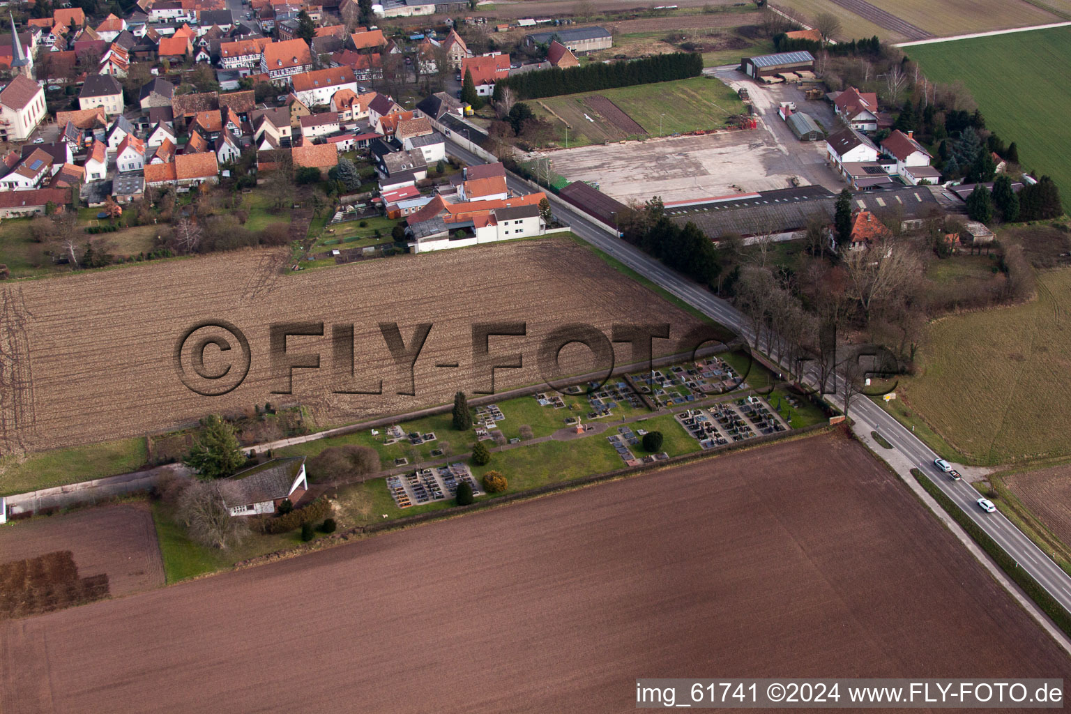 Knittelsheim, Friedhof im Bundesland Rheinland-Pfalz, Deutschland