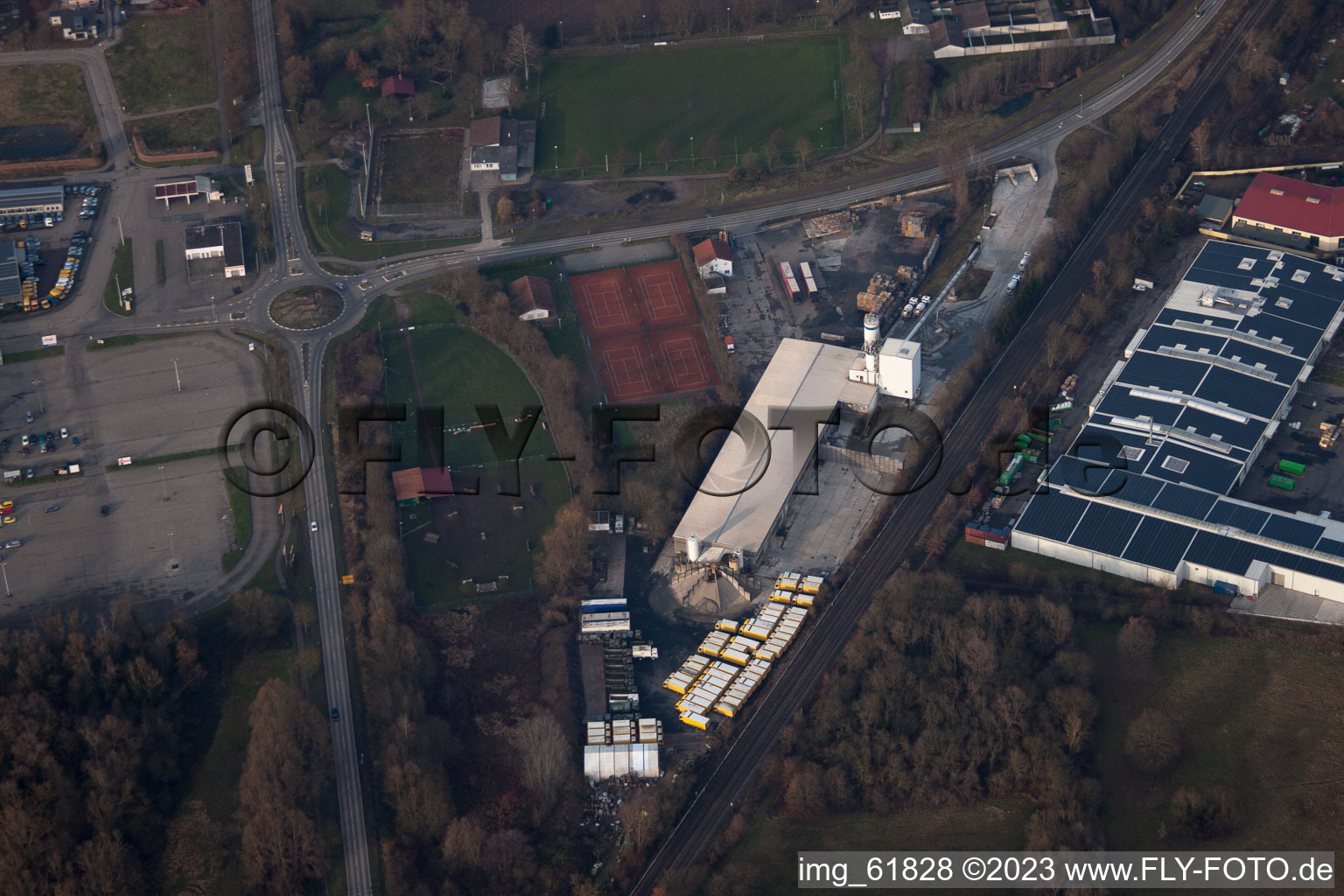 Rohrbach, Gewerbegebiet im Bundesland Rheinland-Pfalz, Deutschland aus der Luft