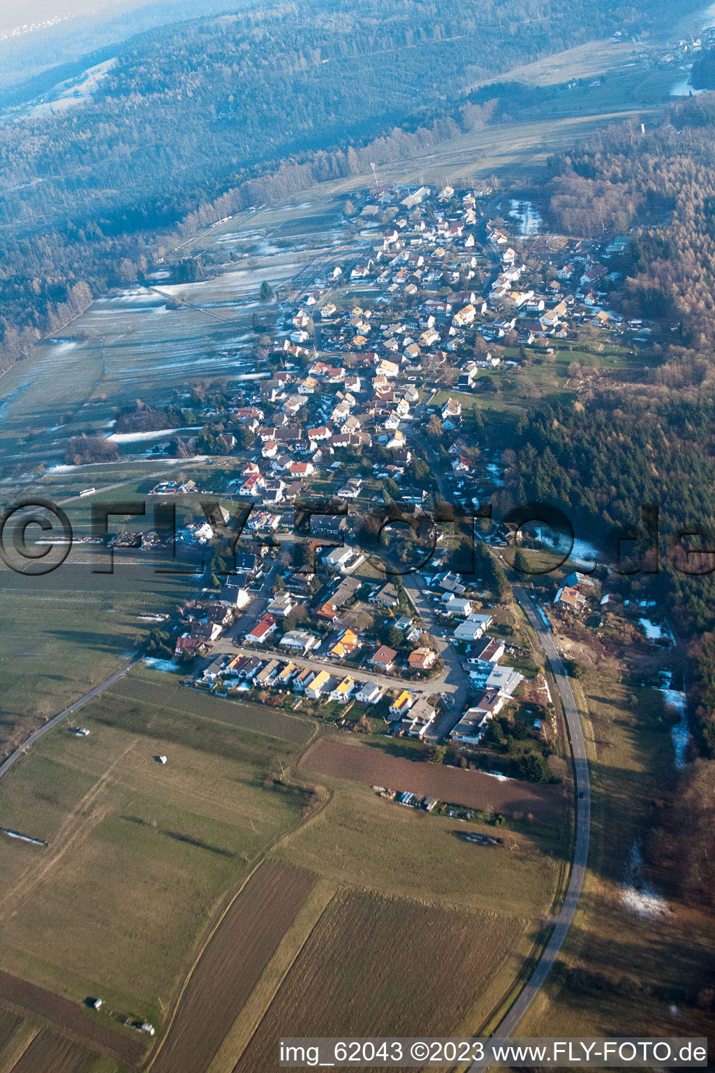 Luftaufnahme von Freiolsheim im Bundesland Baden-Württemberg, Deutschland