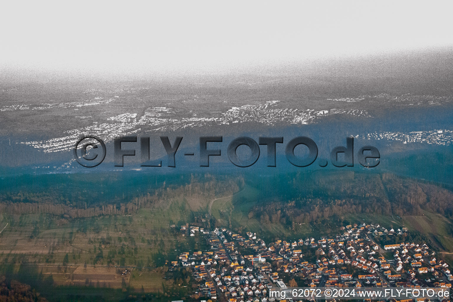 Spessart von Südwesten in Ettlingen im Bundesland Baden-Württemberg, Deutschland