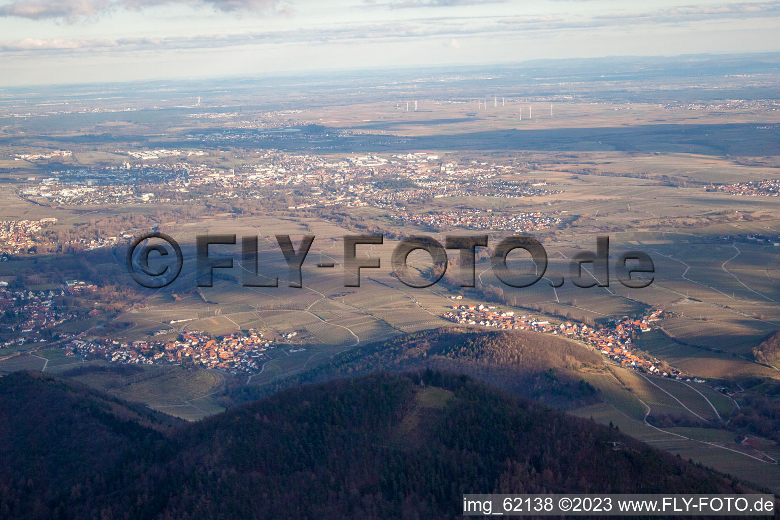Luftbild von Landau von Westen in Landau in der Pfalz im Bundesland Rheinland-Pfalz, Deutschland