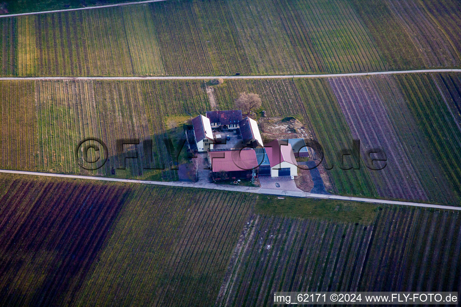 Luftbild von Leinsweiler, Aussiedlerhof Wacholderstr im Bundesland Rheinland-Pfalz, Deutschland