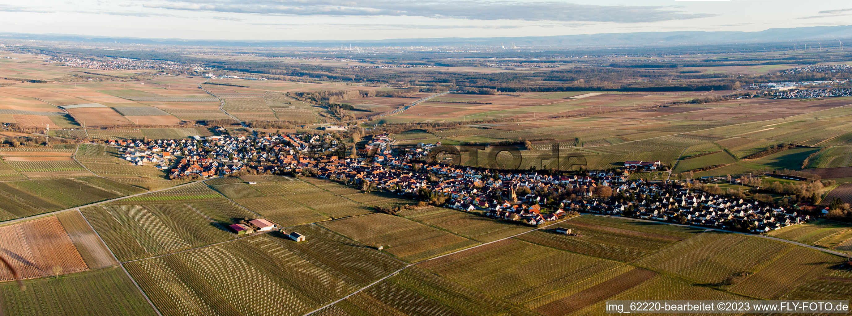Insheim im Bundesland Rheinland-Pfalz, Deutschland von der Drohne aus gesehen
