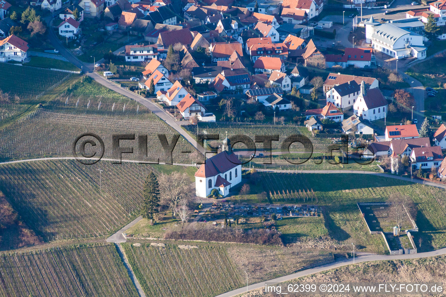 Drohnenaufname von Ortsteil Gleiszellen in Gleiszellen-Gleishorbach im Bundesland Rheinland-Pfalz, Deutschland