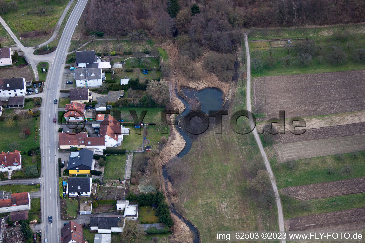 Steinmauern im Bundesland Baden-Württemberg, Deutschland von einer Drohne aus