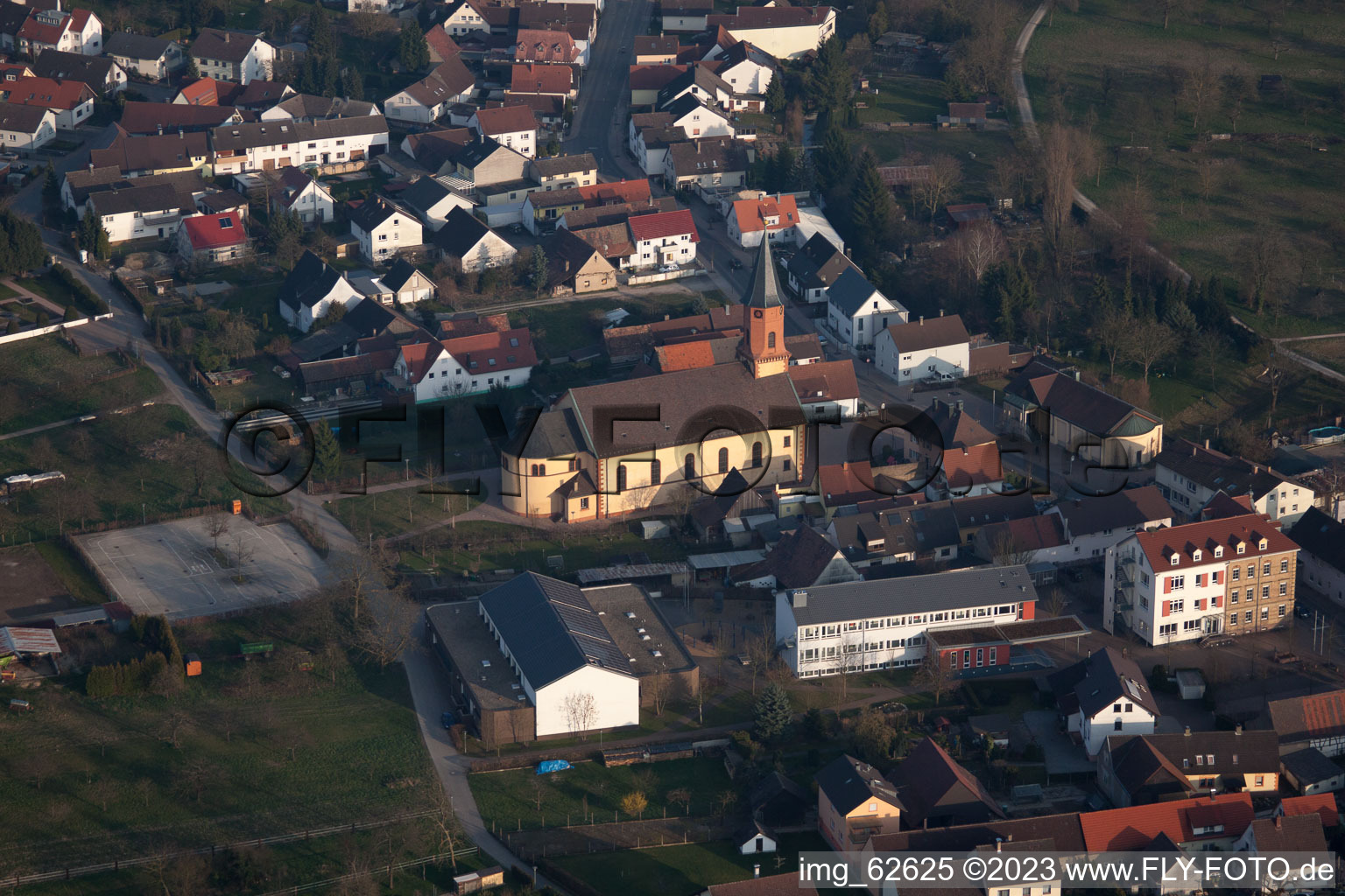 Luftaufnahme von Steinmauern im Bundesland Baden-Württemberg, Deutschland