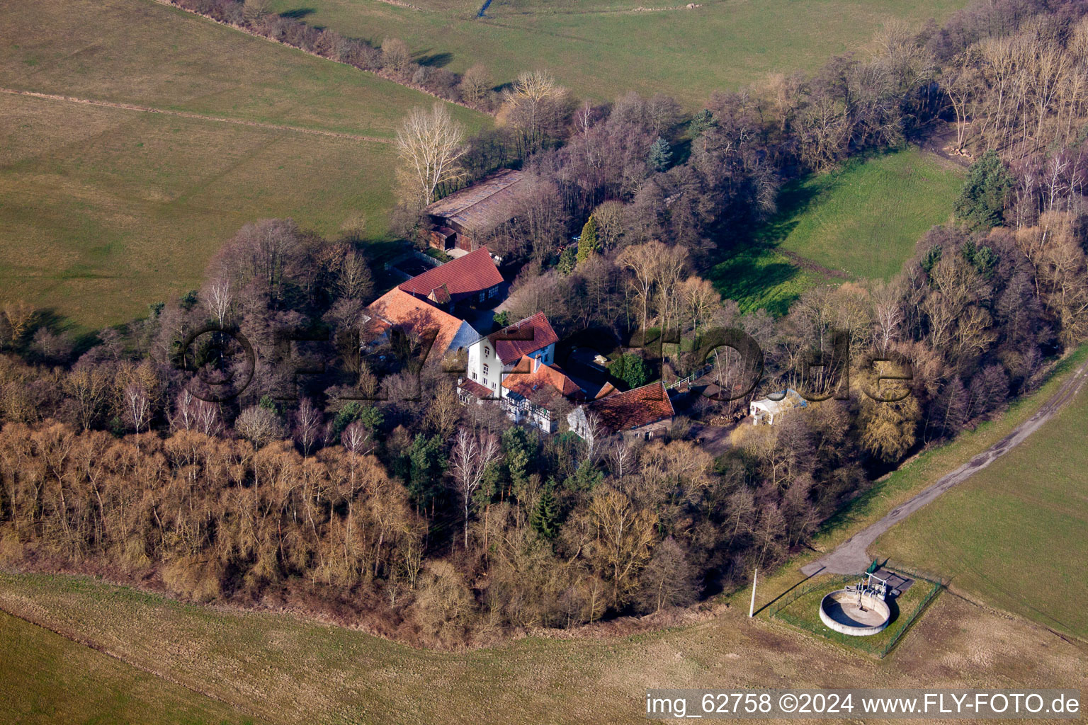 Drohnenbild von Surbourg im Bundesland Bas-Rhin, Frankreich