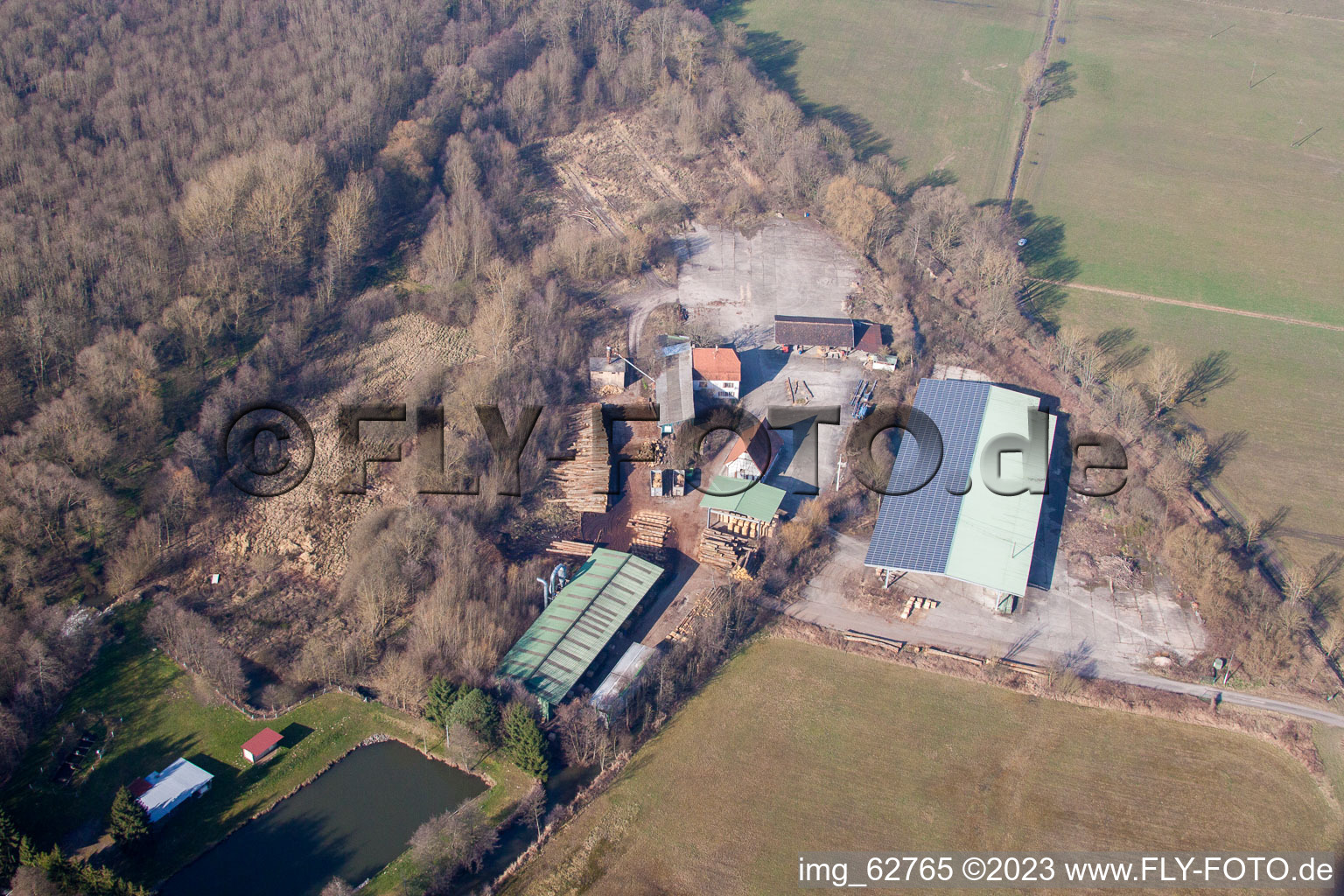 Surbourg im Bundesland Bas-Rhin, Frankreich von der Drohne aus gesehen