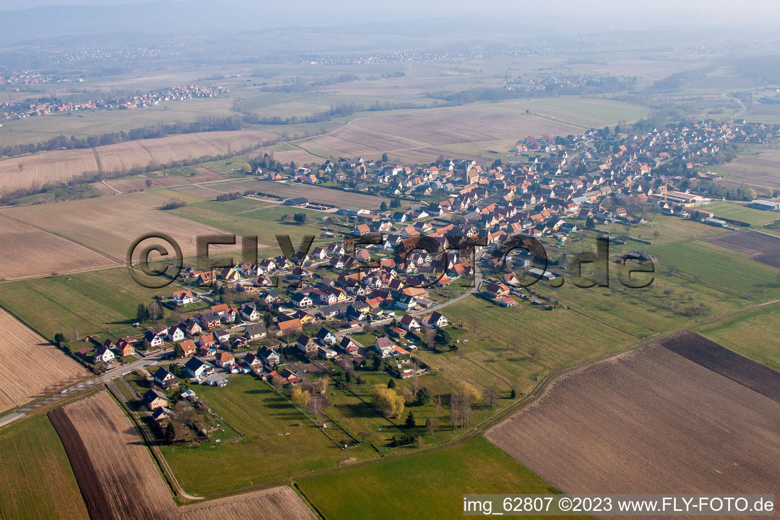 Eschbach im Bundesland Bas-Rhin, Frankreich von einer Drohne aus